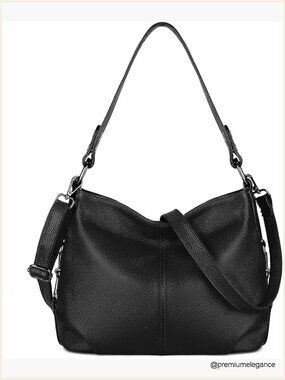 Genuine Leather Hobo Bag Crossbody Shoulder Purse